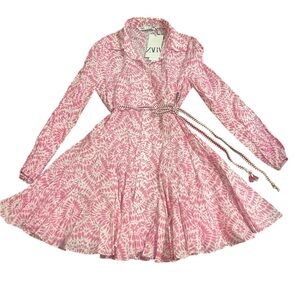 Zara Pink and White Floral Dress